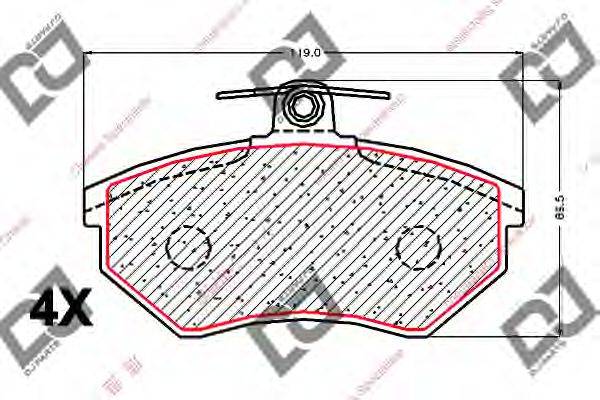 DJ PARTS BP1944 Комплект гальмівних колодок, дискове гальмо