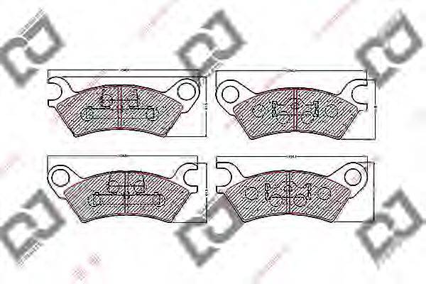 DJ PARTS BP1659 Комплект гальмівних колодок, дискове гальмо