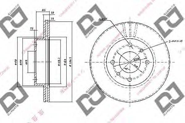 DJ PARTS BD1060 гальмівний диск