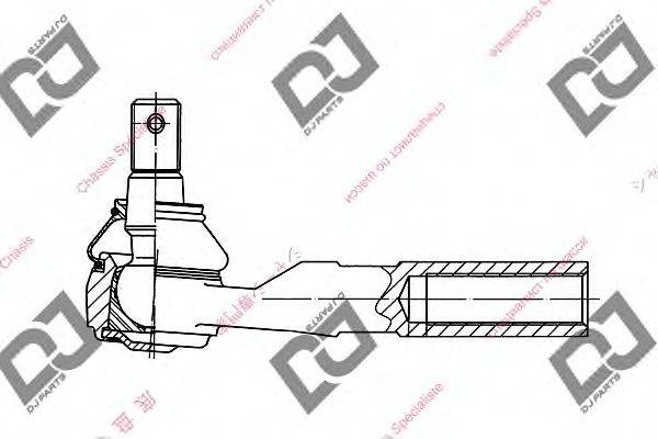 DJ PARTS DE1026 Наконечник поперечної кермової тяги