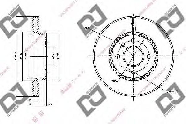 DJ PARTS BD1084 гальмівний диск