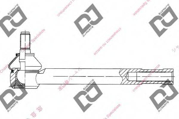 DJ PARTS DE1081 Наконечник поперечної кермової тяги