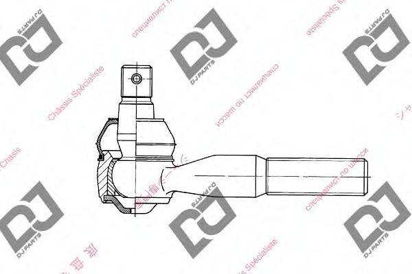 DJ PARTS DE1237 Наконечник поперечної кермової тяги