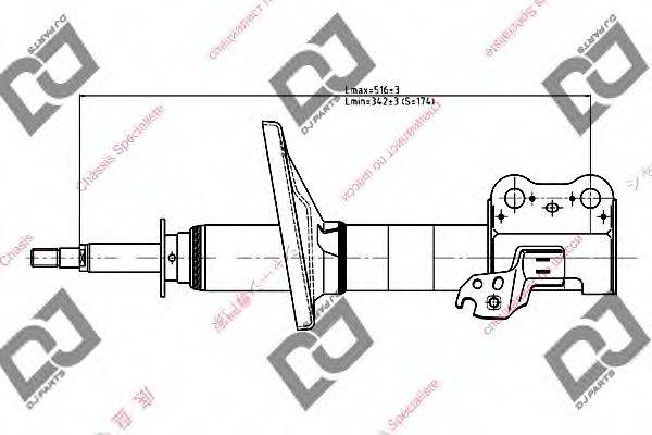 DJ PARTS DS1040GS Амортизатор