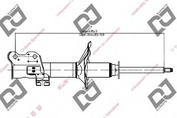 DJ PARTS DS1096GS Амортизатор