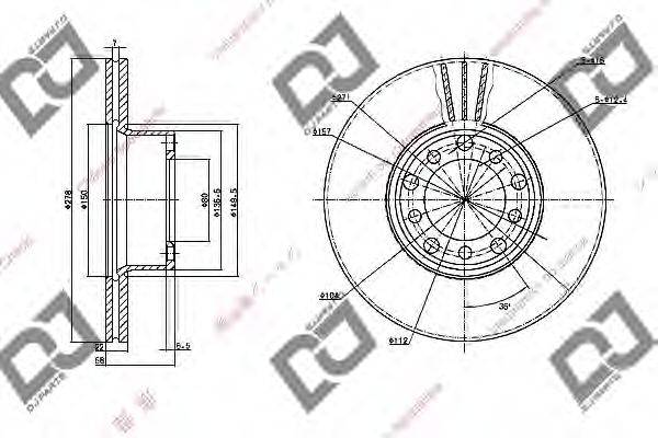 DJ PARTS BD1125 гальмівний диск