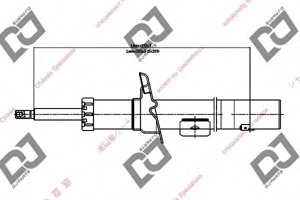 DJ PARTS DS1385HS Амортизатор