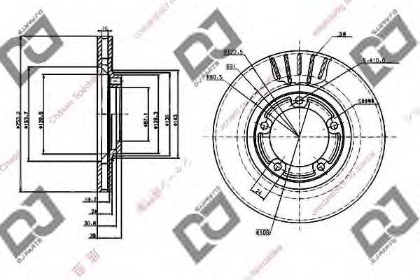 DJ PARTS BD1233 гальмівний диск