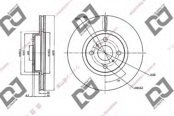 DJ PARTS BD2016 гальмівний диск