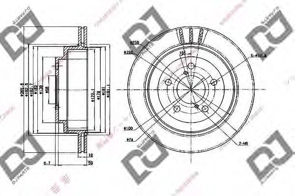 DJ PARTS BD2020 гальмівний диск