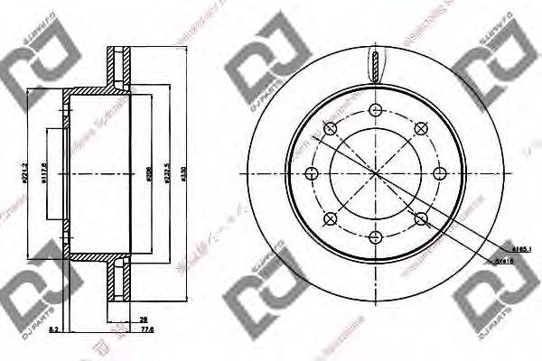 DJ PARTS BD1210 гальмівний диск