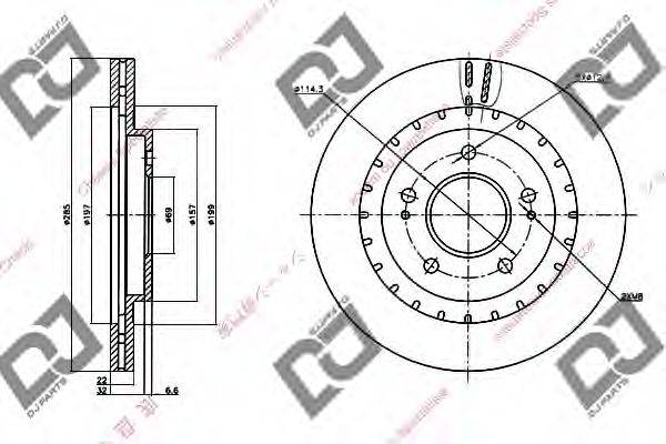 DJ PARTS BD1237 гальмівний диск