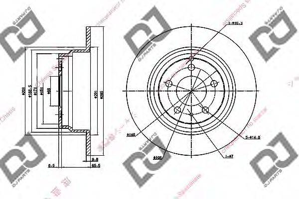 DJ PARTS BD1832 гальмівний диск