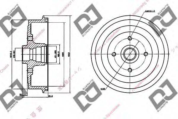 DJ PARTS BR1099 Гальмівний барабан