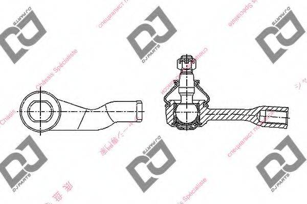 DJ PARTS DE1323 Наконечник поперечної кермової тяги