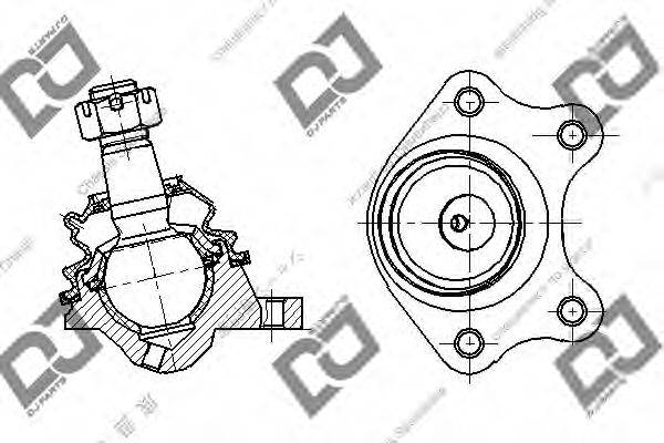 DJ PARTS DB1144 несучий / напрямний шарнір