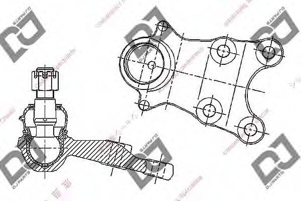 DJ PARTS DB1212 несучий / напрямний шарнір