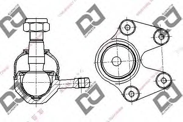 DJ PARTS DB1257 несучий / напрямний шарнір