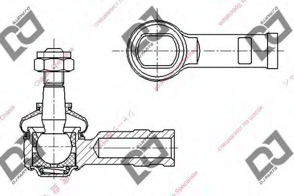 DJ PARTS DE1093 Наконечник поперечної кермової тяги