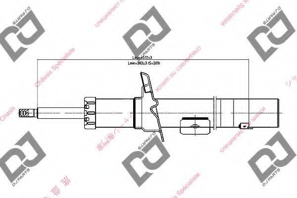 DJ PARTS DS1385GS Амортизатор