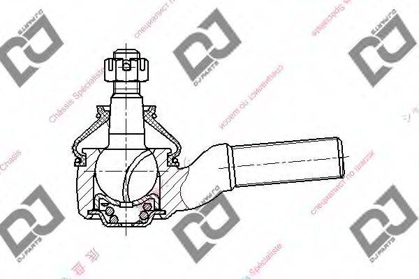 DJ PARTS DE1163 Наконечник поперечної кермової тяги