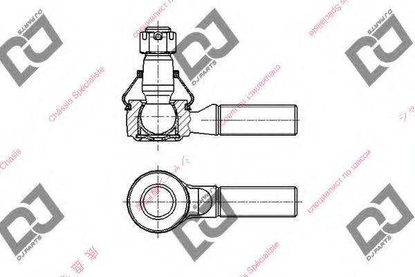 DJ PARTS DE1234 Наконечник поперечної кермової тяги