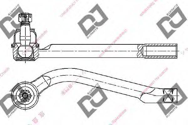 DJ PARTS DE1258 Наконечник поперечної кермової тяги