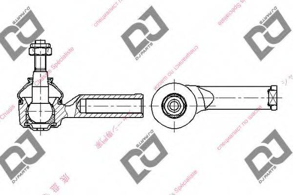 DJ PARTS DE1302 Наконечник поперечної кермової тяги