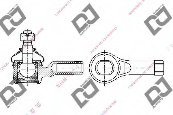 DJ PARTS DE1370 Наконечник поперечної кермової тяги