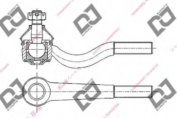 DJ PARTS DE1447 Наконечник поперечної кермової тяги