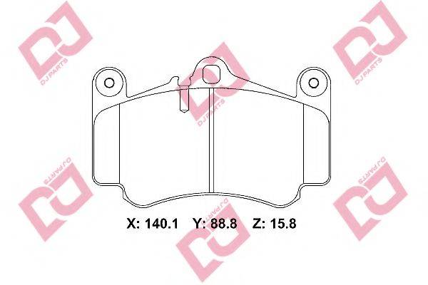 DJ PARTS BP2295 Комплект гальмівних колодок, дискове гальмо