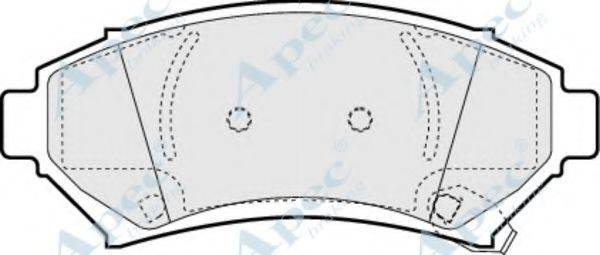 APEC BRAKING PAD1002 Комплект гальмівних колодок, дискове гальмо