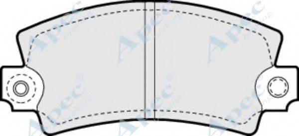 APEC BRAKING PAD134 Комплект гальмівних колодок, дискове гальмо