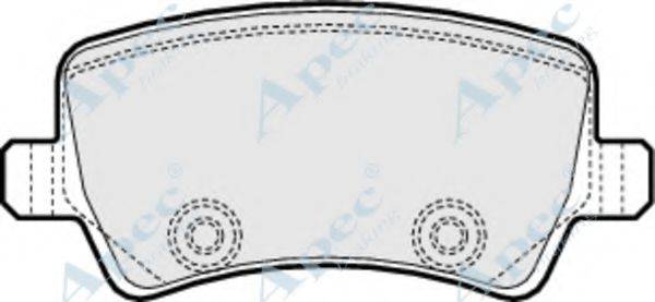 APEC BRAKING PAD1566 Комплект гальмівних колодок, дискове гальмо