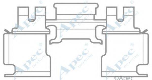 APEC BRAKING KIT1018 Комплектуючі, гальмівні колодки