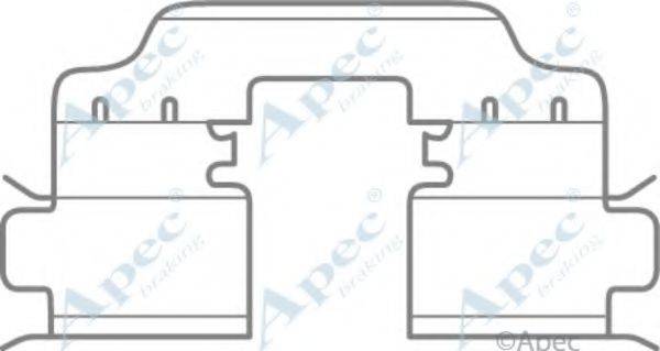 APEC BRAKING KIT1068 Комплектуючі, гальмівні колодки