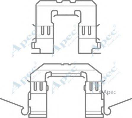 APEC BRAKING KIT1079 Комплектуючі, гальмівні колодки