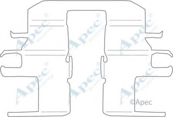 APEC BRAKING KIT1140 Комплектуючі, гальмівні колодки