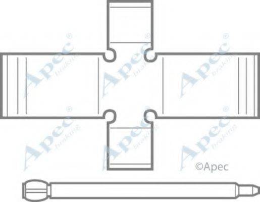 APEC BRAKING KIT232 Комплектуючі, гальмівні колодки