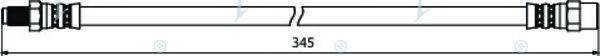 APEC BRAKING HOS3953 Гальмівний шланг