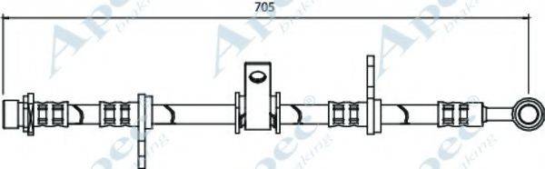 APEC BRAKING HOS3985 Гальмівний шланг