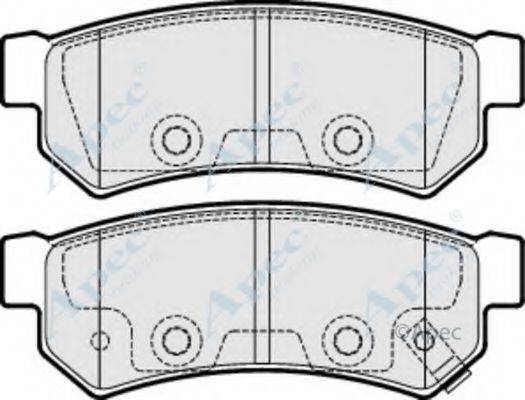 APEC BRAKING PAD2011 Комплект гальмівних колодок, дискове гальмо