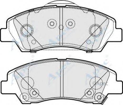 APEC BRAKING PAD2012 Комплект гальмівних колодок, дискове гальмо