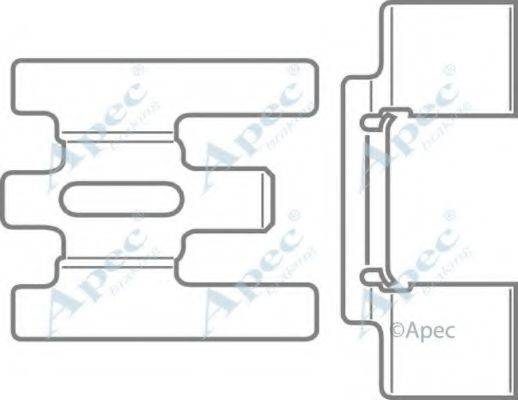 APEC BRAKING KIT433 Комплектуючі, гальмівні колодки