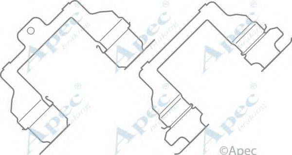 APEC BRAKING KIT596 Комплектуючі, гальмівні колодки