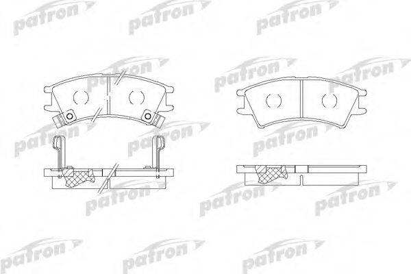 PATRON PBP1326 Комплект гальмівних колодок, дискове гальмо