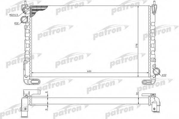 PATRON PRS3205 Радіатор, охолодження двигуна