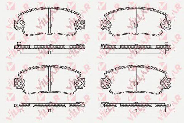 VILLAR 6260128 Комплект гальмівних колодок, дискове гальмо