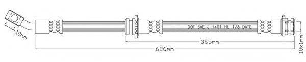 MOTAQUIP LVBH1622 Гальмівний шланг