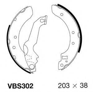 MOTAQUIP VBS302 Комплект гальмівних колодок